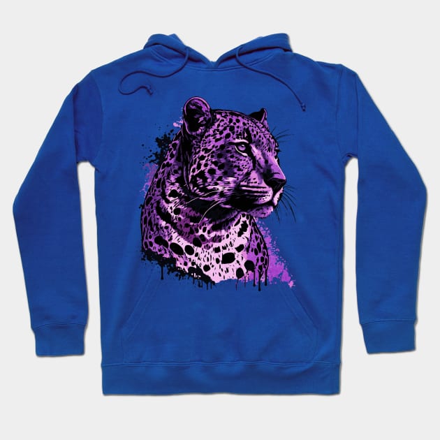 Purple Jaguar Hoodie by Muganne Creates